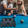 Pool Cue Holder Portable Weighted Cue Rest with Chalk Holder 4-Cues Billiard Cue Rack Mini Pool Stick Holder for Table