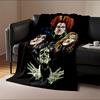 Witchy Characters on Black for all seasons blanket lunch break throw gift