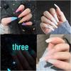"Nail Art Extension Tips - 120 Ballet Style Square Tips with Full Adhesive Stickers"