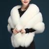 Bridal Shawl Fur Stole Faux Fur Wrap Evening Dress Bolero Cape Wedding Shawl Winter Bridal Cloak
