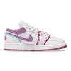 Air Jordan 1 Low SE GS Knit Kids Sneakers White Rush-Pink Washed-Teal DM9037-100