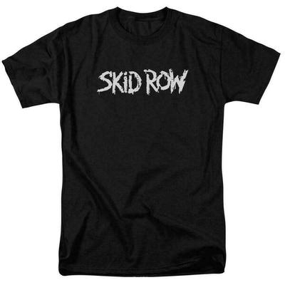 Черная футболка унисекс Skid Row с логотипом рок-н-ролльной музыкальной группы