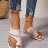 Summer 2024 Plus Size Women's Toe Cover Casual Sandals & Slippers
