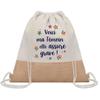 Sac Cabas - PLANETEE - 'Témoin Elle Assure Grave !' - Jute - Imprimé En France - Grande Contenance