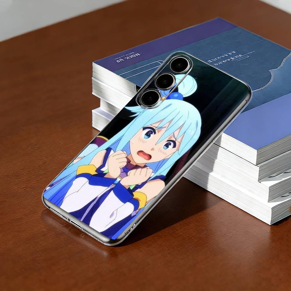 A-Aqua Аниме KonoSuba S-S Чехол для телефона Прозрачный Силиконовый Мягкий Для SamsungA10,12,20,21S,30,31,40,50,51,52,70,71