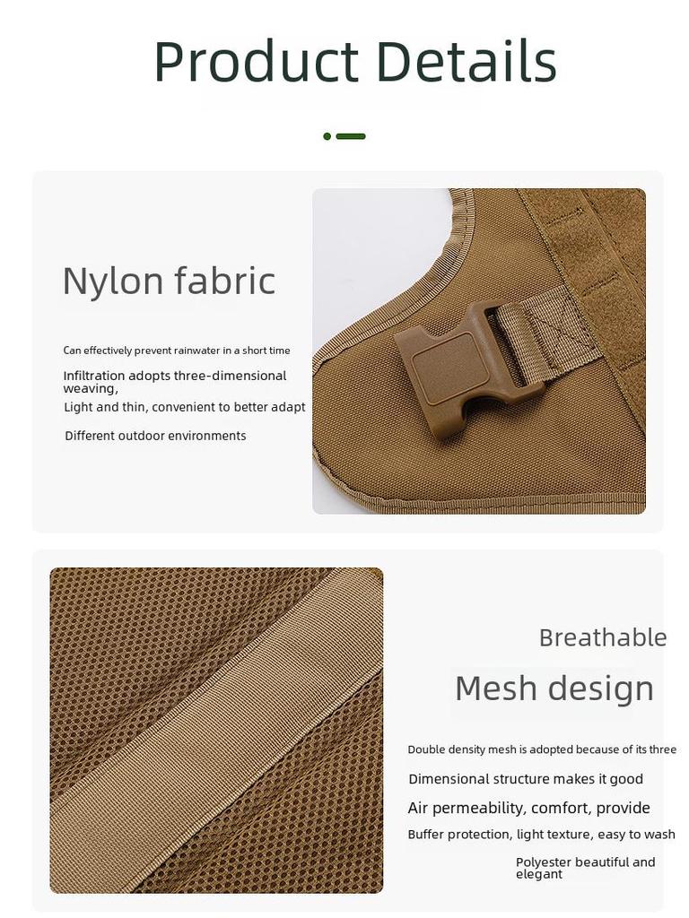 1000D Тактический жилет для собак MOLLE для прогулок и тренировок