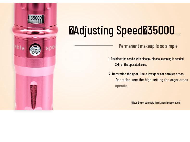 Машинка для татуажа бровей и губ с двумя аккумуляторами - Все-в-одном для татуажа бровей, губ и подводки глаз с эффектом напыления.