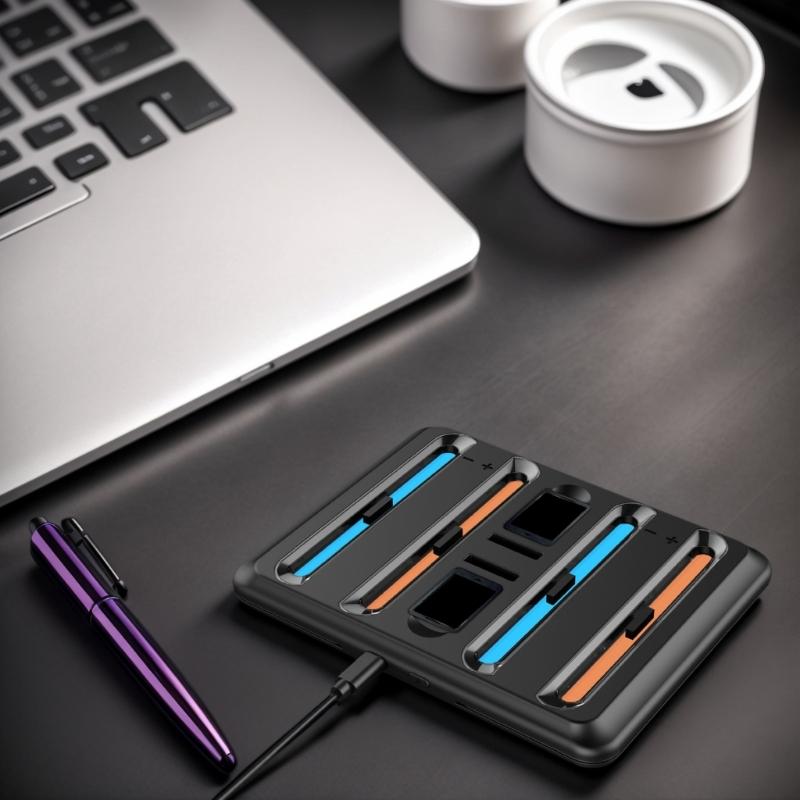 4-портовая зарядная станция для игрового контроллера, кабель USB C Power Delivery, зарядная док-станция, подставка со светодиодной подсветкой
