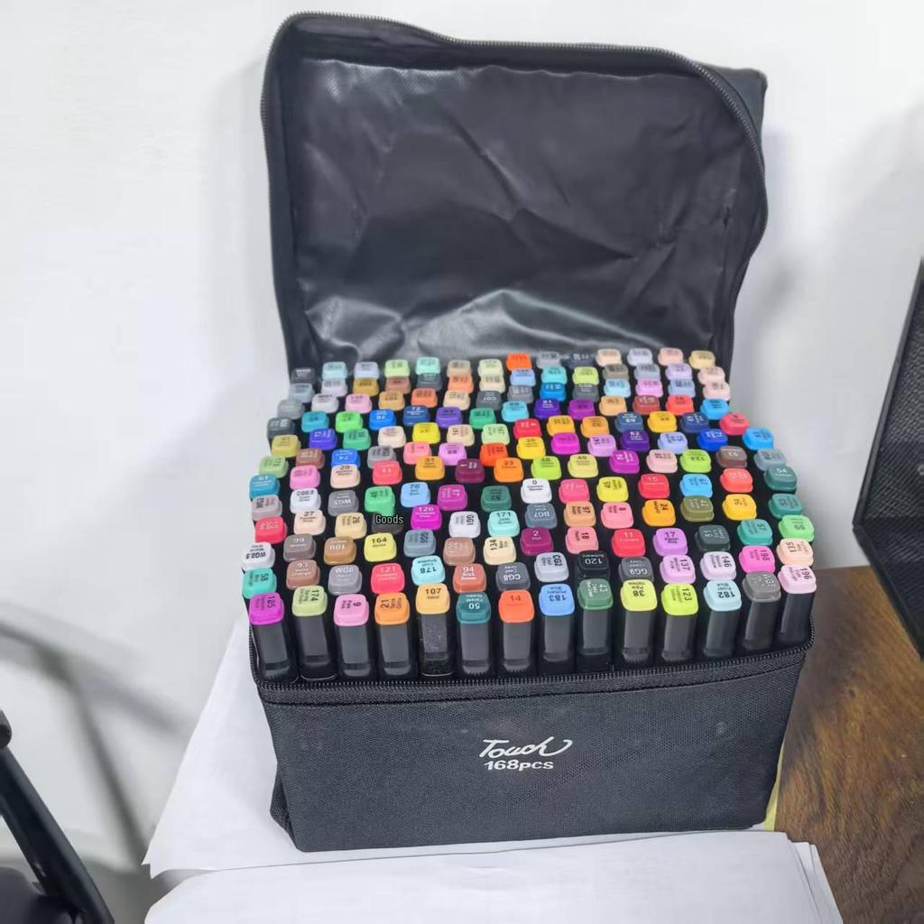 Набор двухсторонних быстросохнущих черных маркеров и акварельных ручек для детей