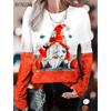 Рождественский стиль женские футболки осень зима длинный рукав 3D мультяшный принт уличный хип-хоп женские футболки 6XL плюс размер повседневные топы