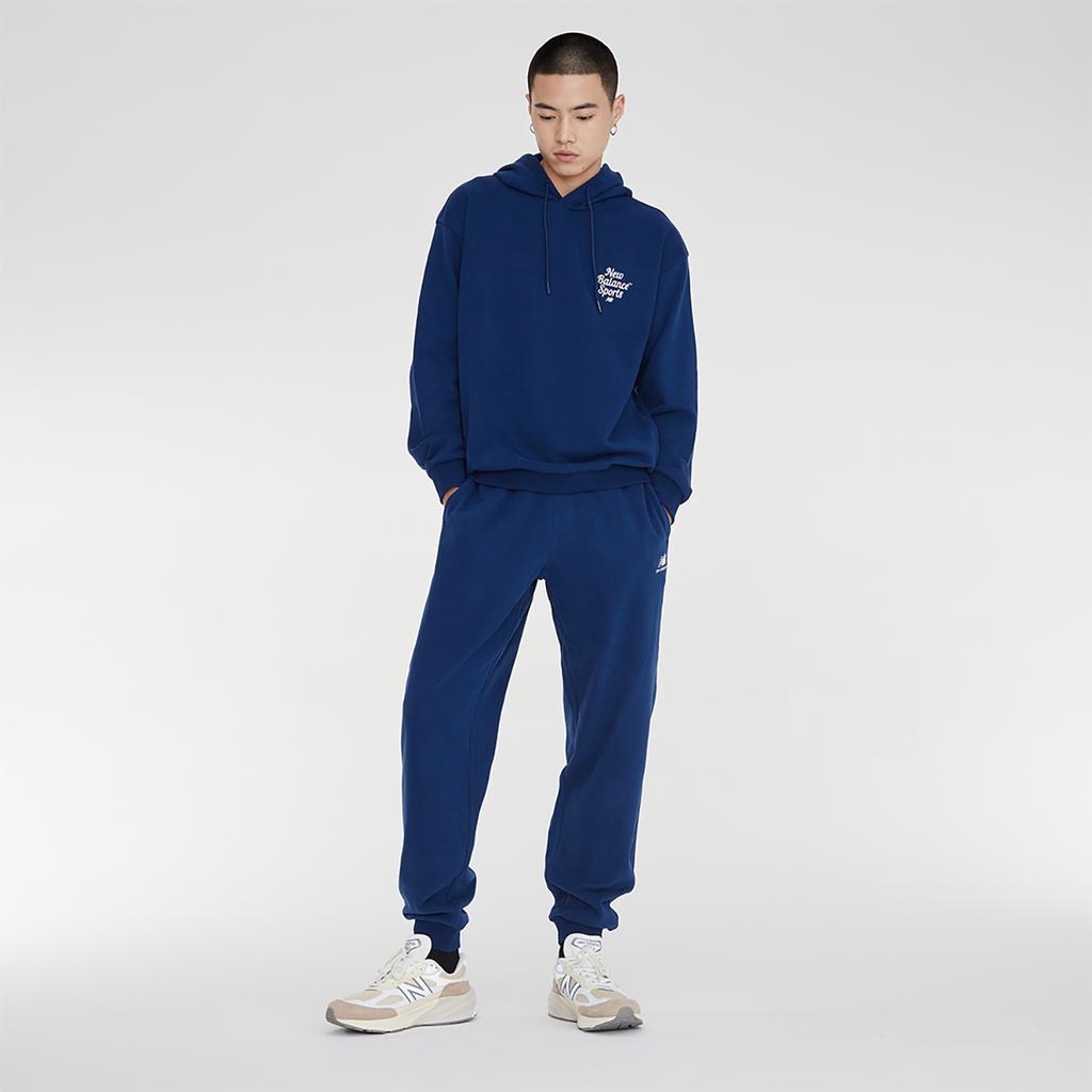 New Balance Толстовки Унисекс Темно-синие С капюшоном Умеренный Обычный 5CD38061-NV