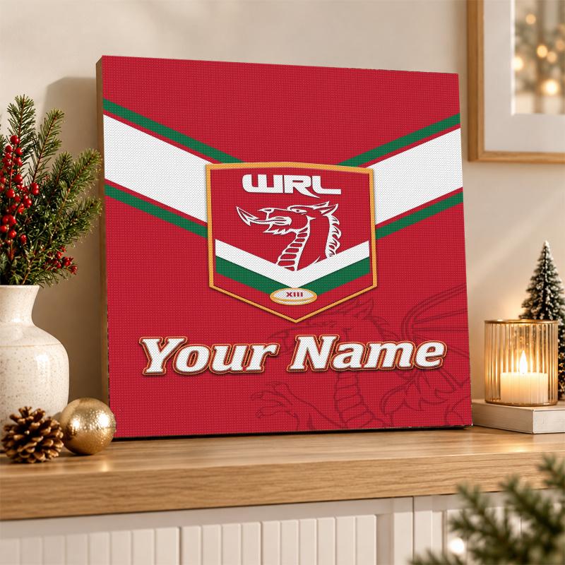 Wales Rugby Custom Name Text 5D Diamond Painting Kit DIY Full Drill Diamond Art Decoration