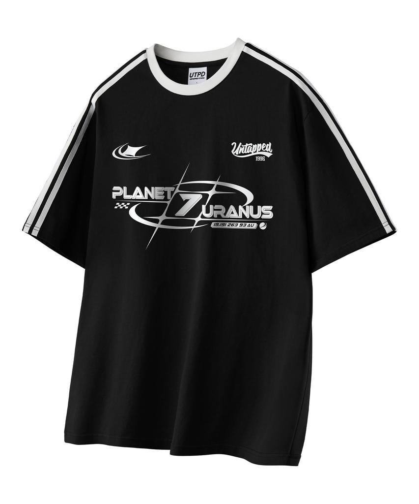 UNTAPPED STUDIO Uranus 7 Oversized Track Short Sleeve Color Block T-Shirt 3 Colors