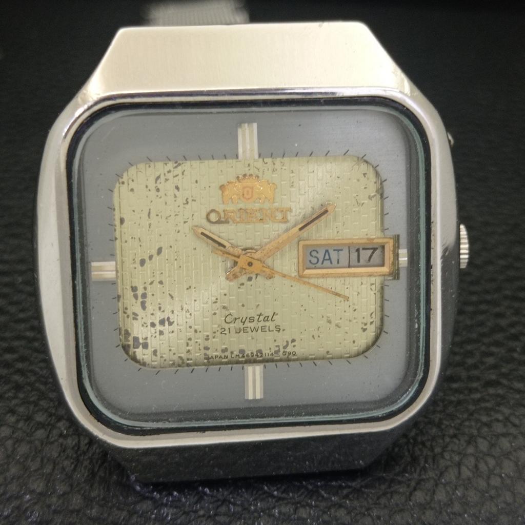 Б/У ВИНТАЖНЫЕ АВТОМАТИЧЕСКИЕ ЧАСЫ ORIENT CRYSTAL ЯПОНИЯ МУЖСКИЕ ОРИГИНАЛЬНЫЙ ЦИФЕРБЛАТ a702264-5