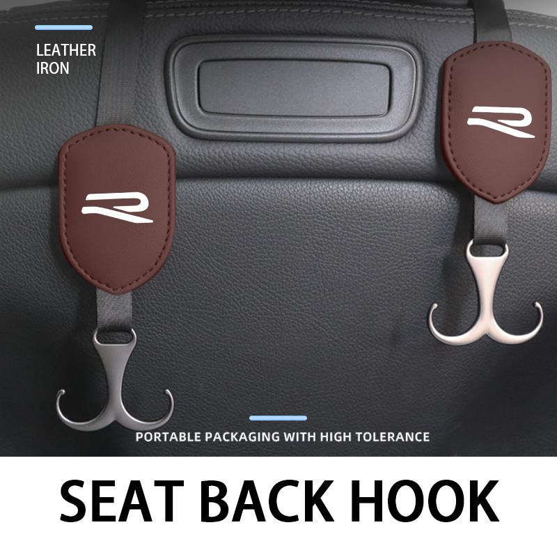 Leather Multifunction Car Seat Headrest Hook Logo Hanger Hook For Volkswagen VW GTI Tiguan Passat B5 B6 B7 CC Jetta MK5 MK6 Polo zo7