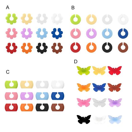 12Pcs Silicone Wine Glass Markers Color Random Wine Glass Identifier Rings Juice Beverage Wine Glass Labels Tags for Parties Receptions Weddings