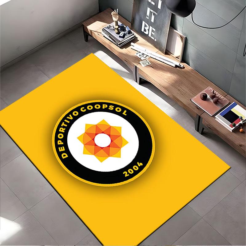 Yellow Logo with Textured Design suitable as a non-slip mat for the living room or bedroom sofa