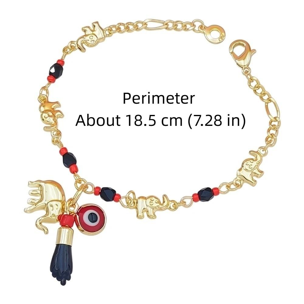 Copper Elephant Bracelet Vintage Retro Bracelet Fashion Bohemian Style Bead Bracelet Women
