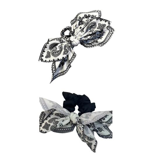 Женские заколки-краб с бантом, двухсторонние заколки для волос с узором в виде ореха кешью, большие заколки-банты для длинных и коротких волос, аксессуары