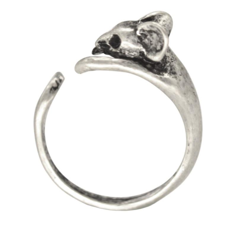 Кольцо-обертка в виде панк-мыши в стиле панк-мыши, винтажные ретро-кольца для женщин, кольцо-мышь Anel Boho Chic для мужчин, ювелирные изделия MIT