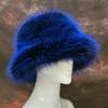Yousheng Women Basin Hat Faux Fur Rich Colors Soft Thickened Fluffy Keep Warm Decorative Creative Design Bucket Hat Clothes Accessory