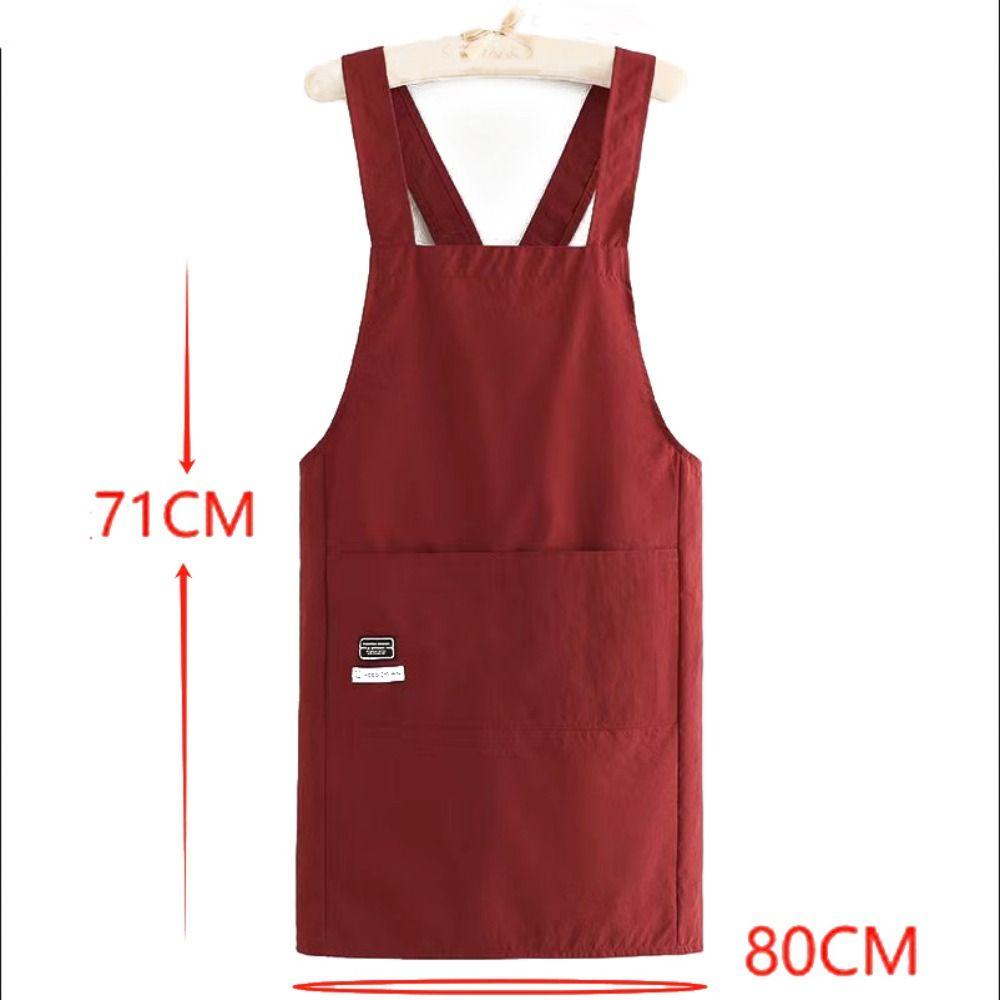 Водонепроницаемый кухонный фартук Маслостойкий Рабочая униформа шеф-повара Фартук с перекрестными лямками Женский/Мужской