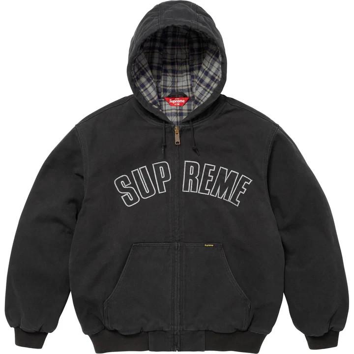 Supreme Reflective Arc Hooded Work Jacket Black
