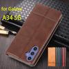 Роскошный магнитный адсорбционный кожаный чехол для Samsung Galaxy A34 5G флип-чехол защитный чехол для Galaxy A34 5G Fundas Coque