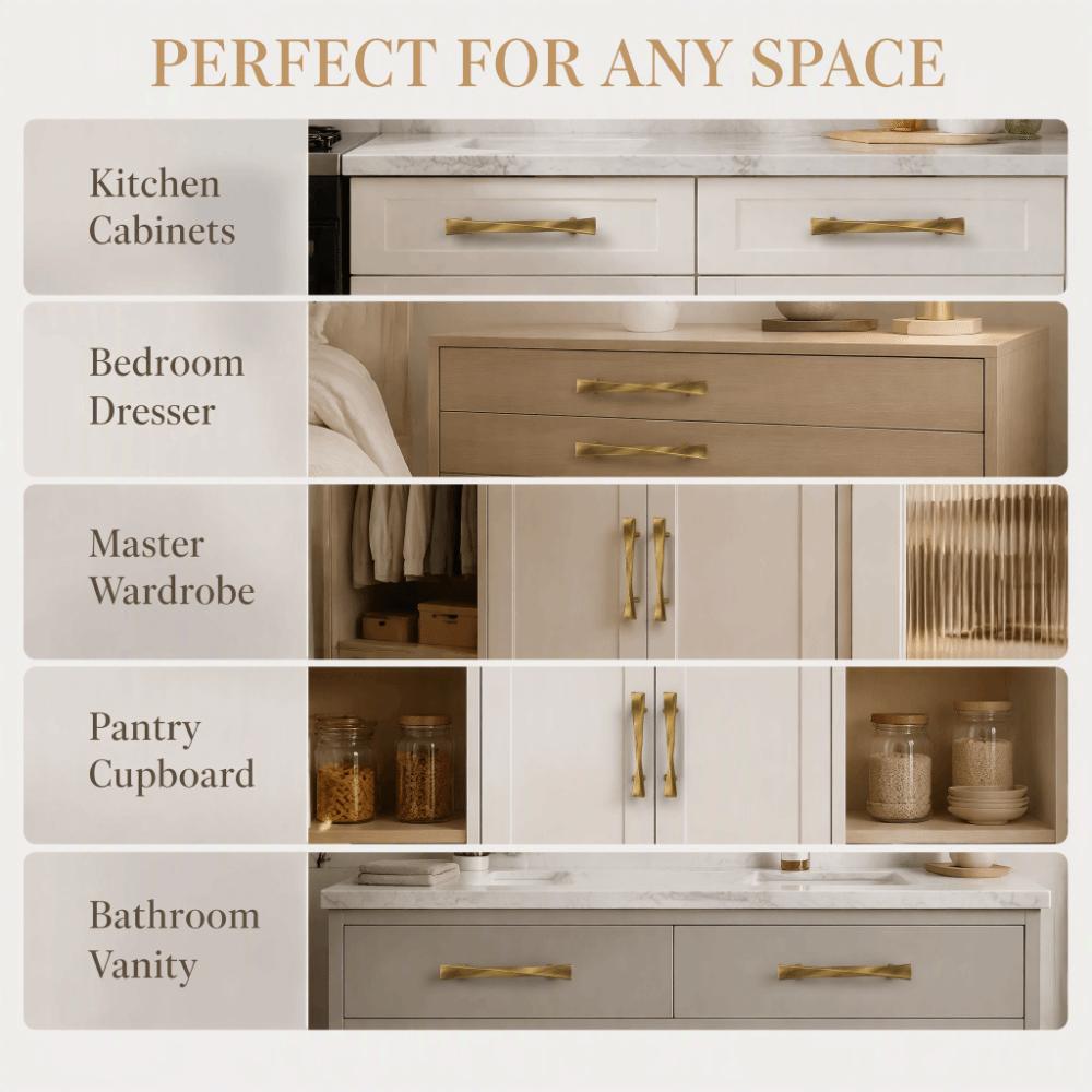 Solid Brass Drawer Knobs Modern Minimalist Furniture Handles Cabinet Hardware Dresser Doors