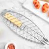 Корзина для гриля для рыбы с ручкой, предотвращающей ожоги, запираемая решетка для легкого переворачивания, инструмент для барбекю из нержавеющей стали для мяса, морепродуктов, овощей