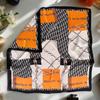 British high-end Sigong grid color matching horse cotton and linen silk scarf women's retro temperament printed scarf spring and autumn fashion scarf