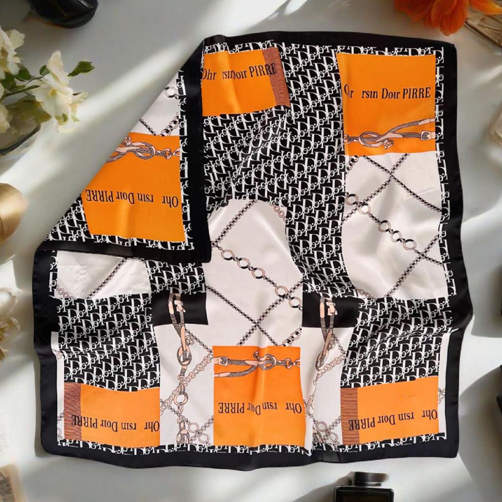 British high-end Sigong grid color matching horse cotton and linen silk scarf women's retro temperament printed scarf spring and autumn fashion scarf