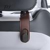 Hidden Car Purse Holders Universal Seat Hook Hanger, Faux Leather Back Storage Vehicle Hooks Foldable Interior Organizer for Hanging
