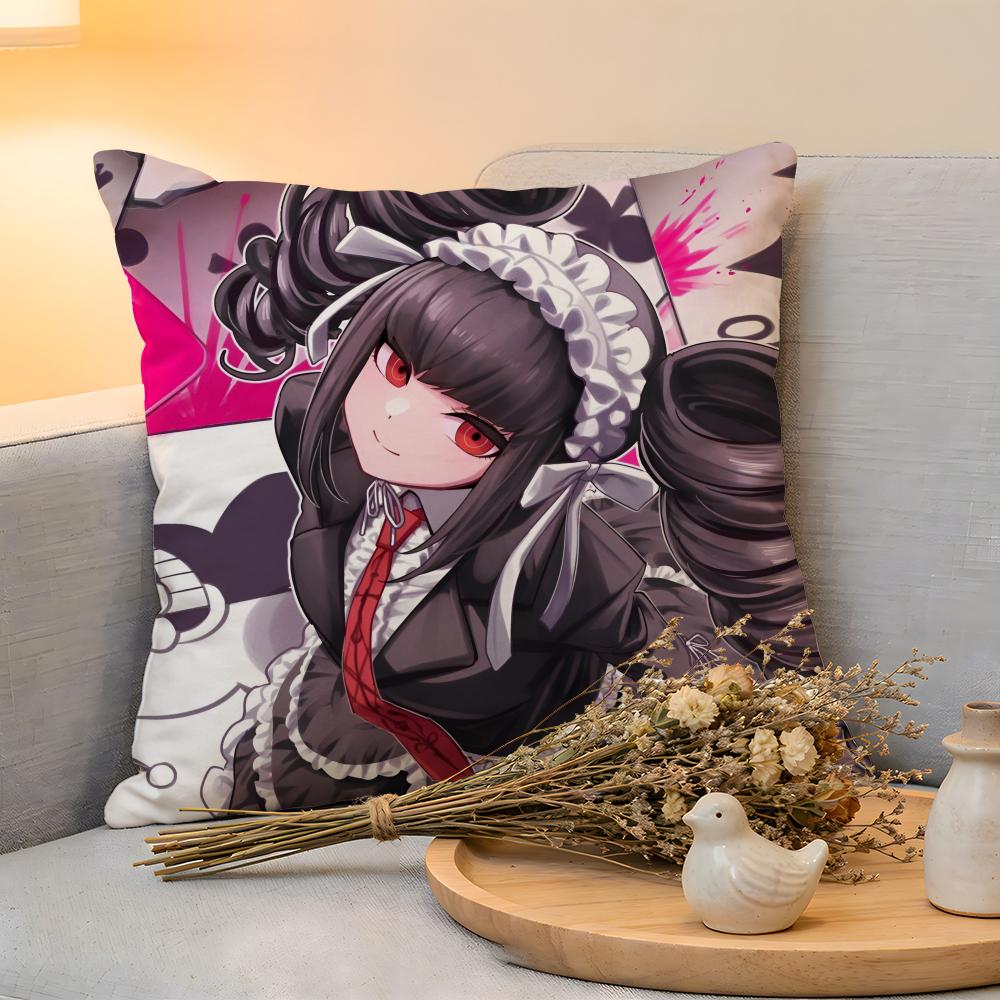 Cushion Cover Linen SkinFriendly Soft Decorative Case for Sofa Home Decor Anime KWaii DDanganronpa Pillow cover