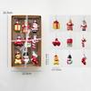 6/9pcs Santa Claus 3D Painting Pendant Glass Christmas Tree Charm Xmas Tree Ornaments  Home Decor