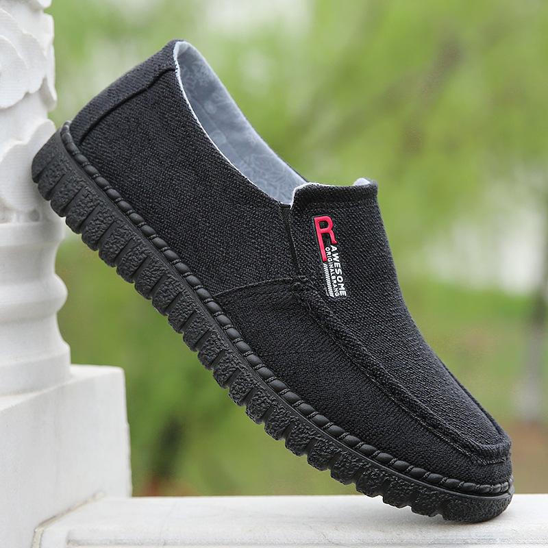 Обувь Old Beijing Cloth Shoes Официальный флагманский магазин Dad Shoes Дышащие и легкие туфли Lazy Shoes с одной педалью Мягкая подошва больших размеров из парусины