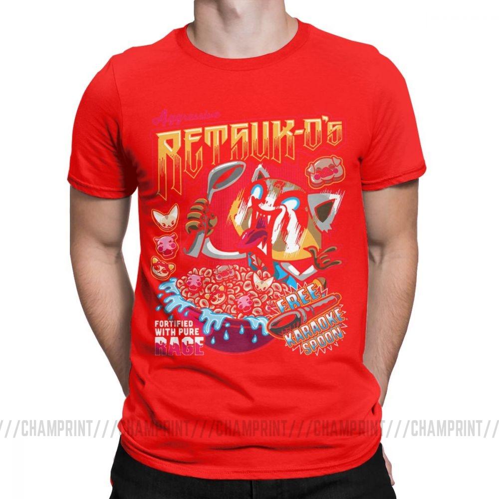 Death Metal Karaoke Kala Aggretsuko Aggressive Retsuko Men S T Shirts Casual Tees Short Sleeve T