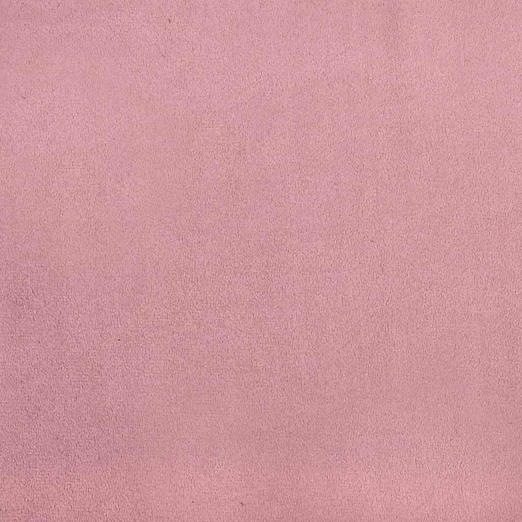 Pink Velvet Bench 108 x 79 x 79 cm