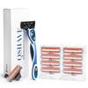 Men Shaving Razor Can Design Your Name On Handle, 1 Handle & 10 Cartridges (9pcs X3 Blade, 1pc X5 Blade)