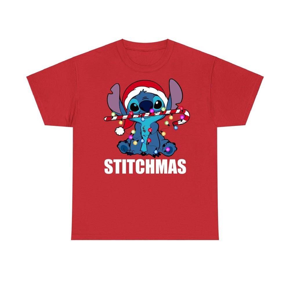 Stitchmas Christmas TShirt Funny Lilo And Stitch Cartoon Xmas Tee