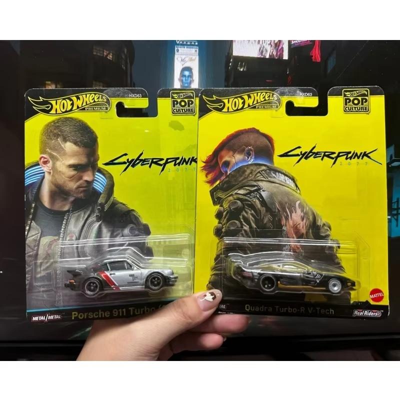 Оригинальные Hot Wheels Золотая серия Hxd63 Поп-культура Cyberpunk 2077 Серия 1:64 литая модель автомобиля игрушка Porsche Сюрприз Игрушечные машины
