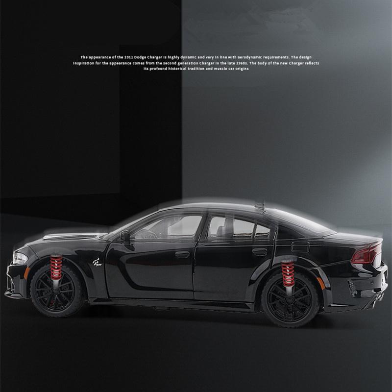 1/32 DODGE Charger SRT Hellcat Alloy Sports Car Model Diecast Toy Muscle Vehicles Car Model Simulation Sound and Light Kids Gift