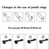 3 шт., силиконовое кольцо для задержки эякуляции, игрушки для взрослых для мужчин, кольцо для увеличения пениса, устройство для задержки целомудрия, секс-игрушки, секс-шоп 18+
