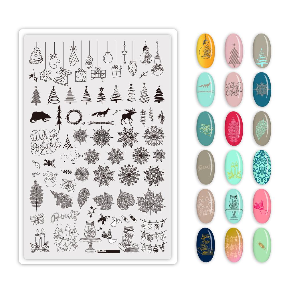 9.5X14.5см Большой размер пластины для стемпинга ногтей Цветочные/Геометрические дизайны Шаблон для нейл-арта для DIY декора ногтей 5.6см круглый штамп