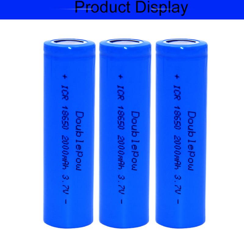 Doublepow 2 шт. 18650 3,7 В литий-ионная аккумуляторная батарея большой емкости для фонарика
