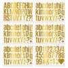 2-inch Gold Stamping Letter Sticker Uppercase Lowercase Number Symbol Sticker Self-adhesive DIY Gift Decorative Letter Sticker