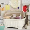 Countertop Utensil Caddy Dish Storage Box Efficient Draining Design Large Capacity Tableware Storage Container with Dustproof Lid