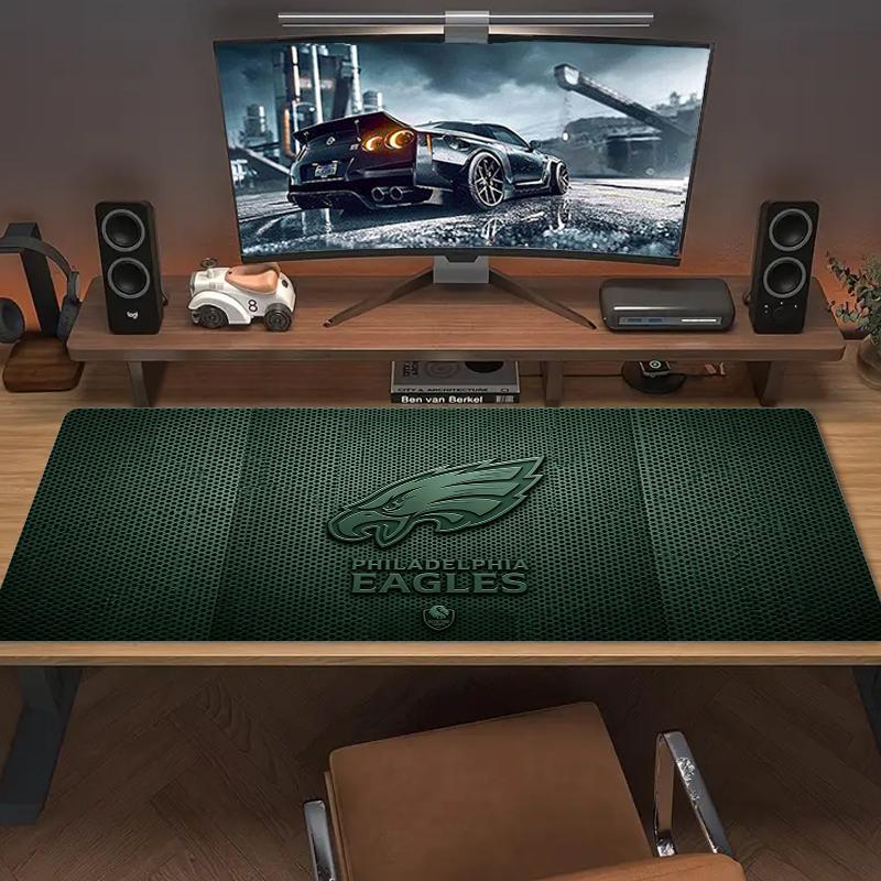 Philadelphia Eagles Mouse Pad Large Gaming Table Cushion Nonslip Laptop Tablet Big Mousepad Xxl Mat Mini Pc Playmat With Lock Edge