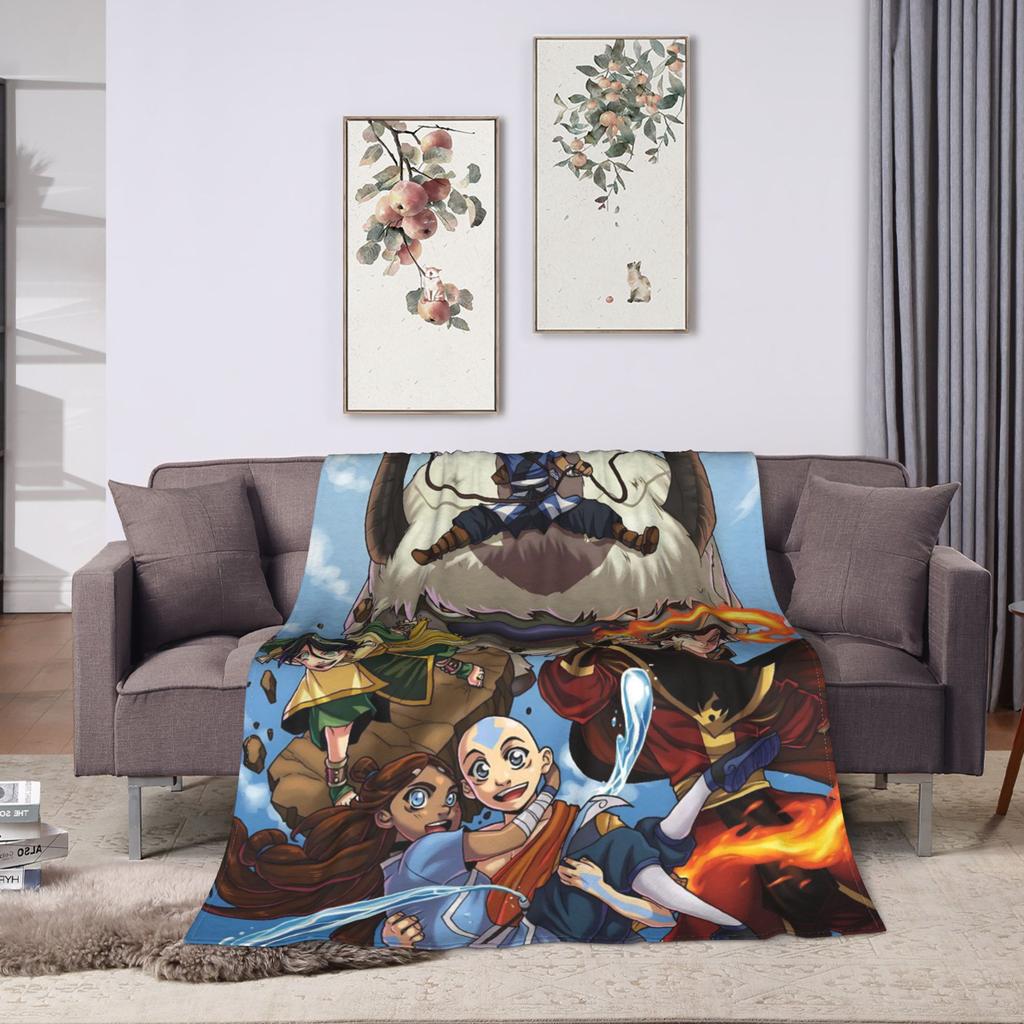 Avatar The Last Airbenders Flannel Blanket Winter  Soft Warm Throw Blanket for Children Living Room Bedspread Sofa Bed Cover