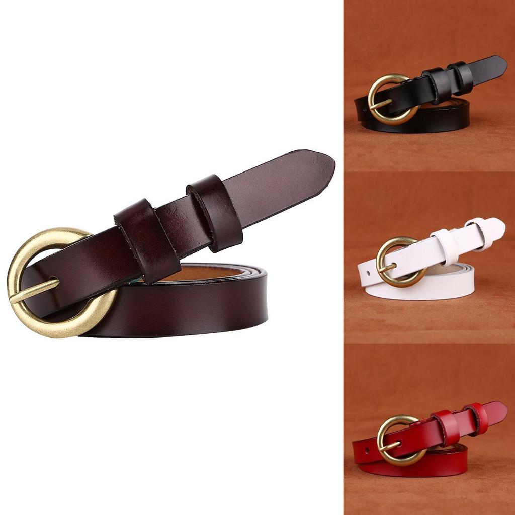 Womens Fashion Leather Belt With Simple Design And Metal Pin Closure For Office And Daily Use